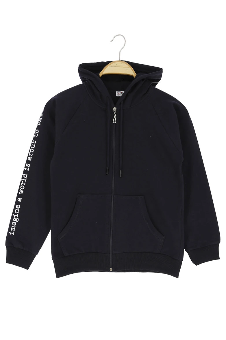 Kız Çocuk Hırka Baskılı 2 Iplik Şardonlu