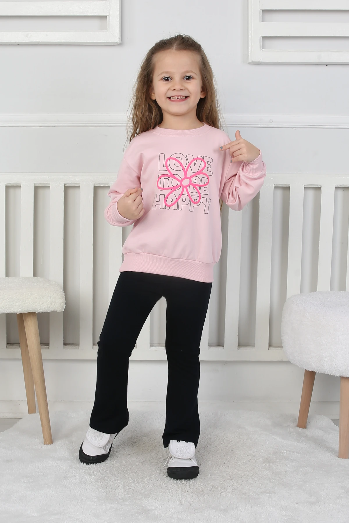 Kız Çocuk Eşofman Takımı Çiçekli