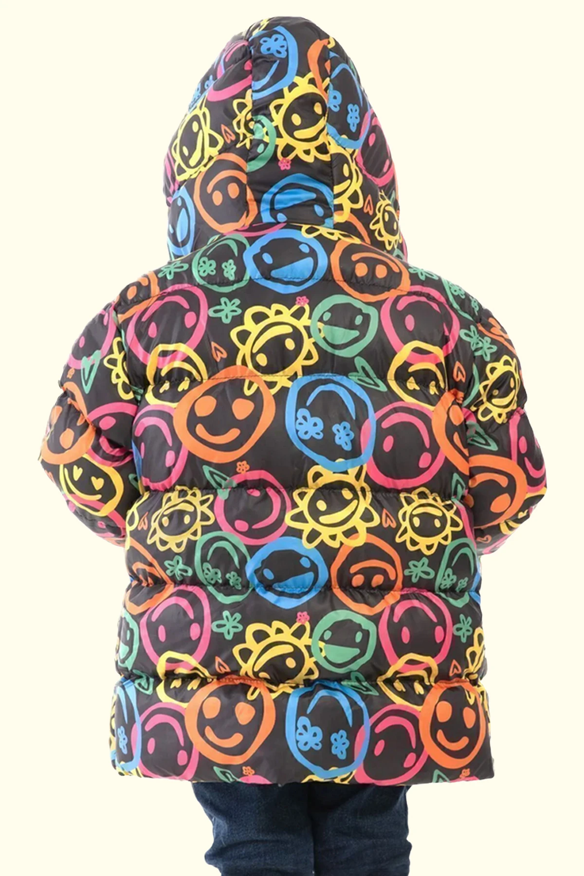 Erkek/Kız Çocuk Kapüşonlu Su ve Rüzgar Geçirmez Cepli Kışlık Şişme Mont