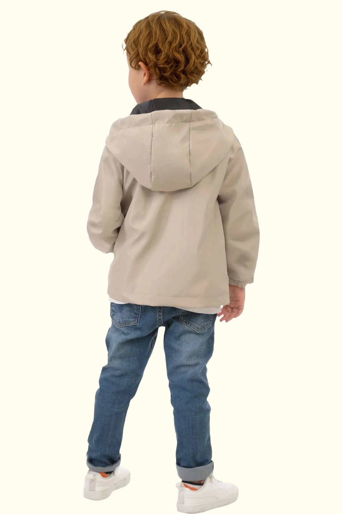 Erkek/Kız Çocuk Kapüşonlu Su ve Rüzgar Geçirmez Cepli Kışlık Yağmurluk