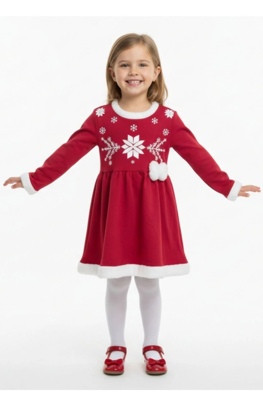 Kız Çocuk Elbise Noellik Kışlık