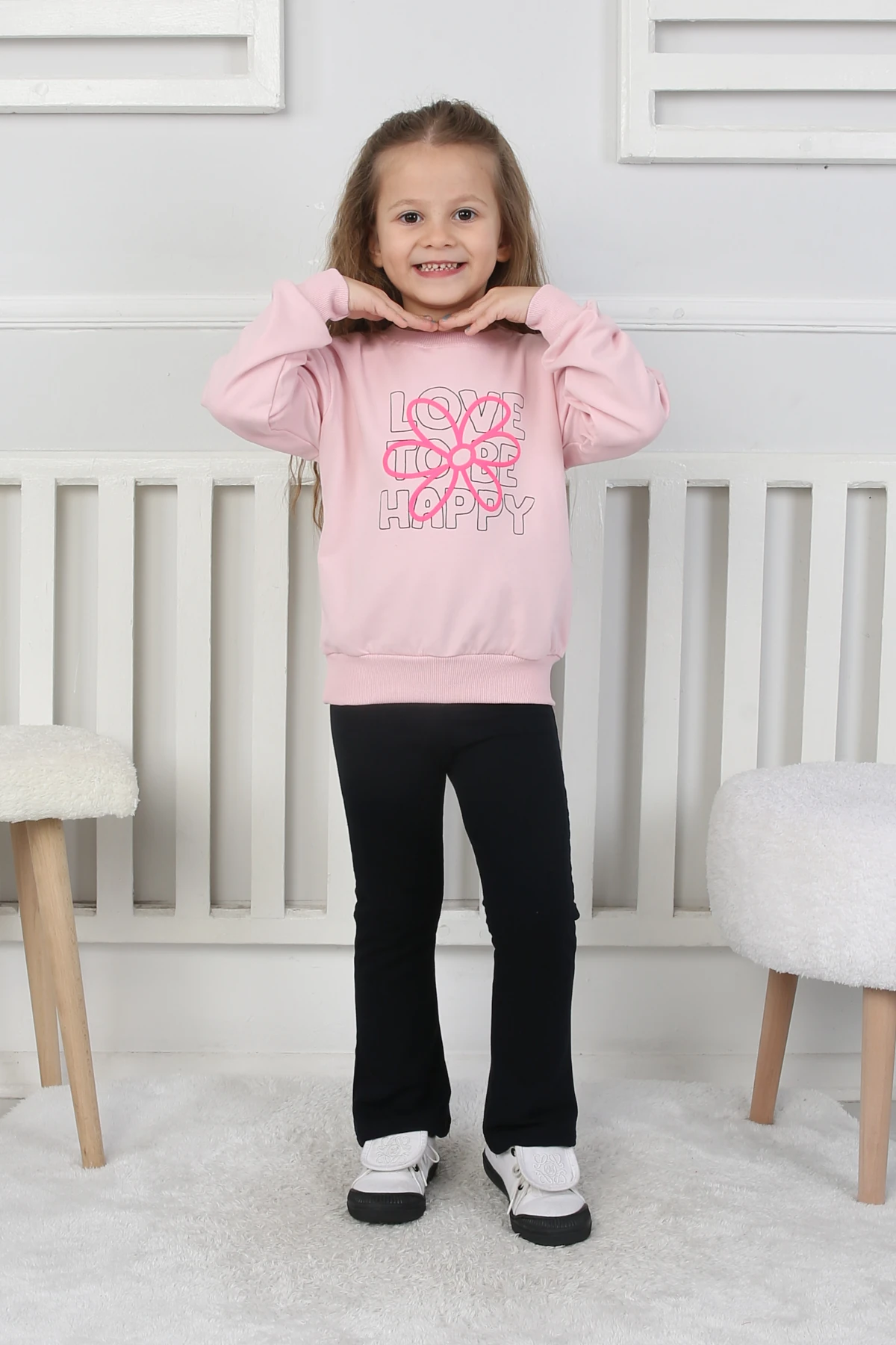 Kız Çocuk Eşofman Takımı Çiçekli