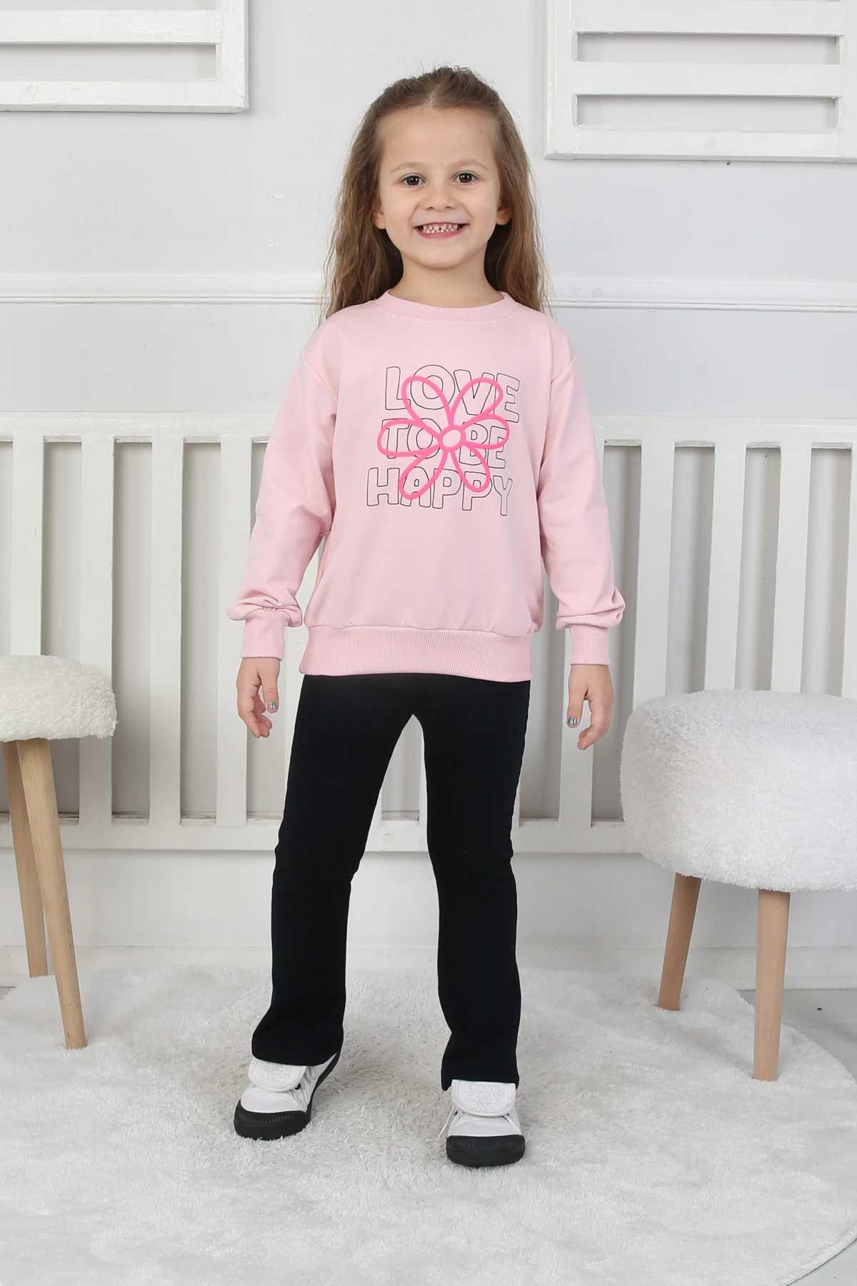 Kız Çocuk Eşofman Takımı Çiçekli