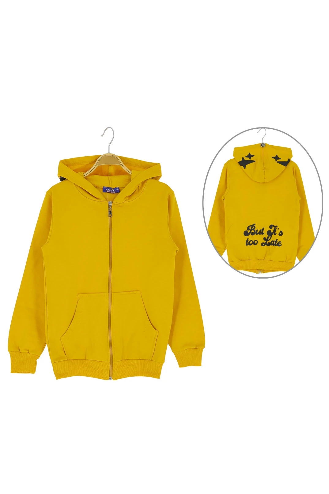 Erkek Çocuk Hırka Arkası Baskılı 2 Iplik Şardonlu