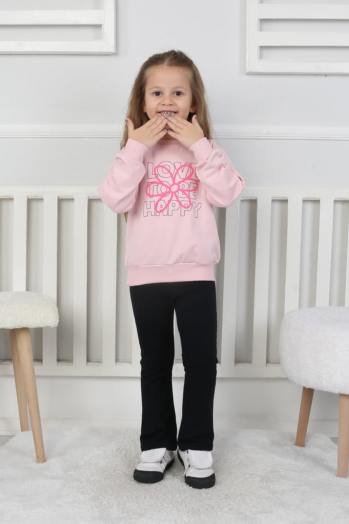 Kız Çocuk Eşofman Takımı Çiçekli