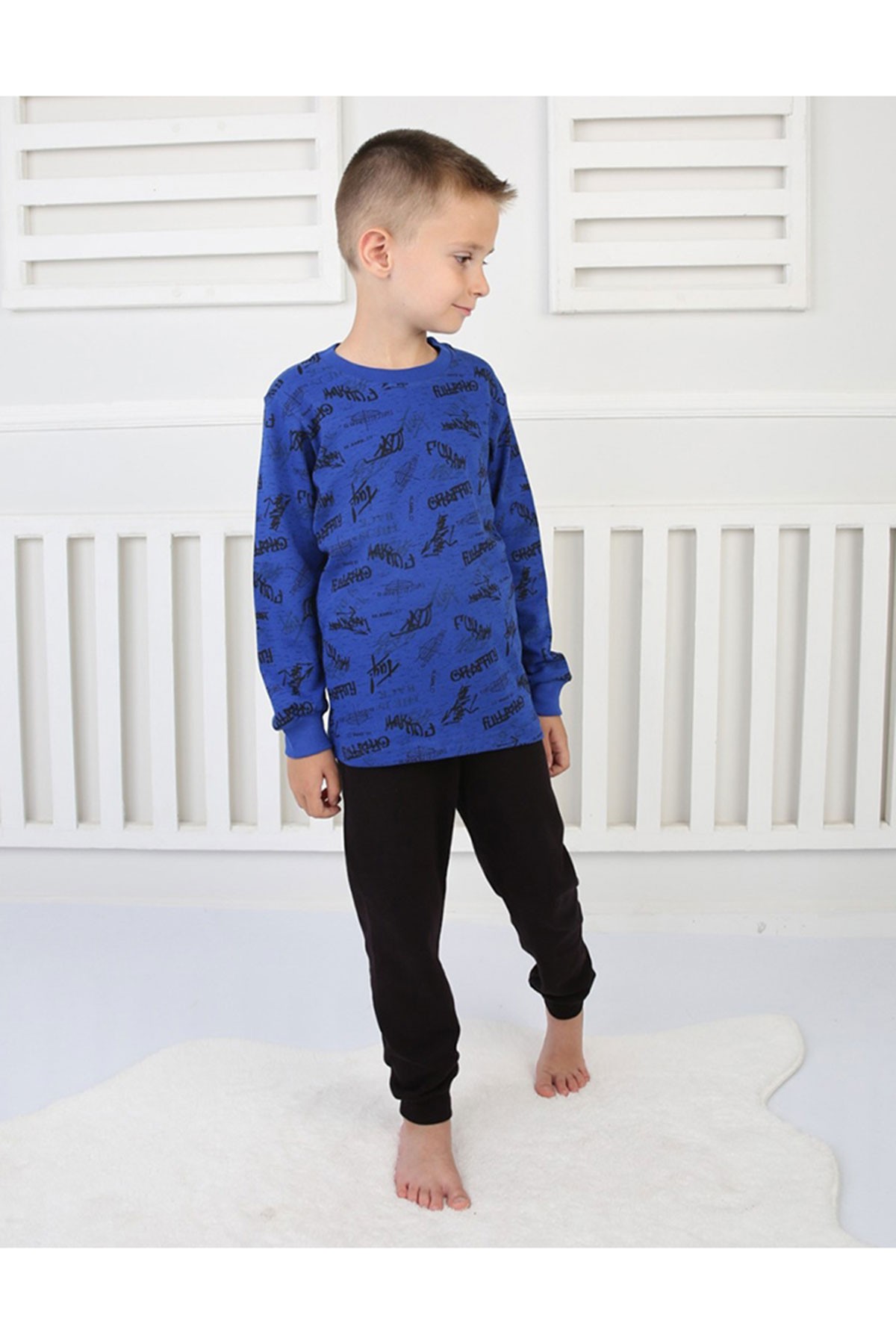 Erkek Çocuk Pijama Takım Baskılı