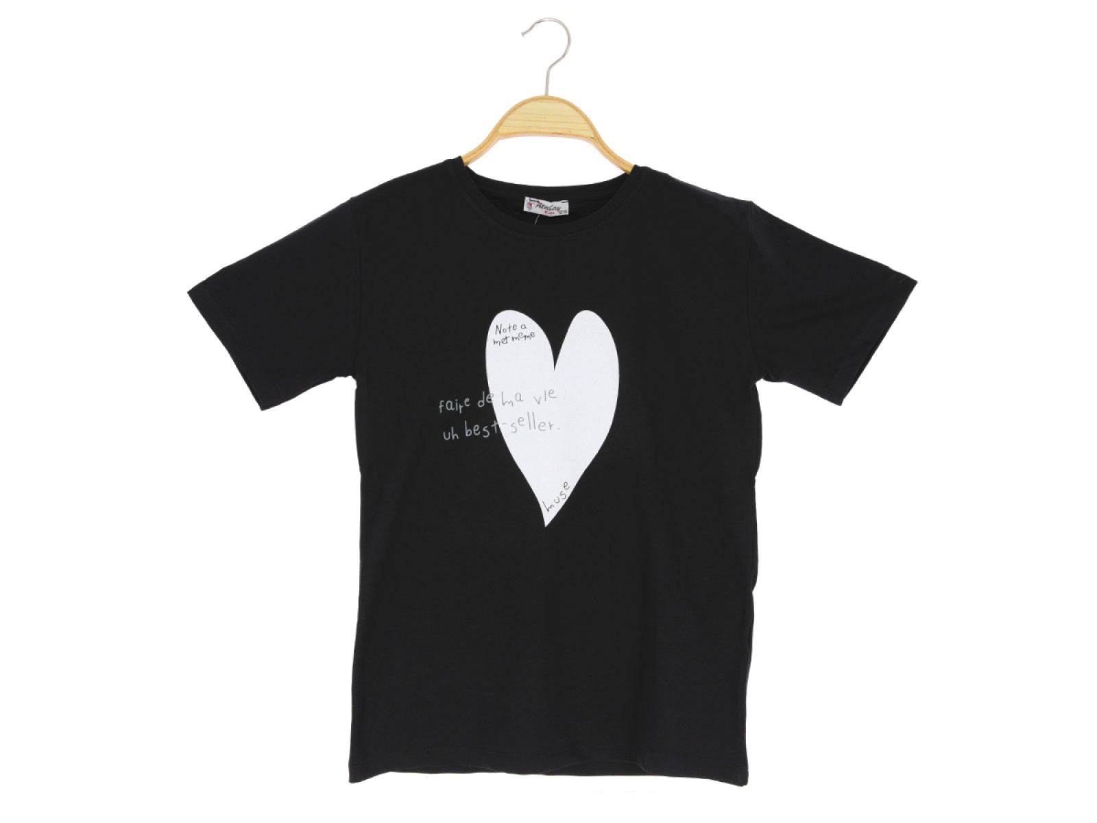 Kız T-Shirt Kalp Baskılı