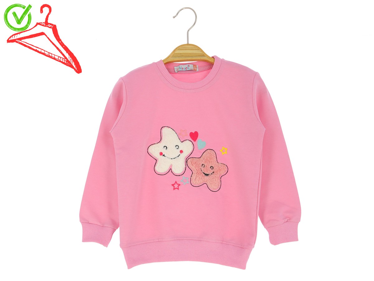 Kız Çocuk Sweatshirt Yıldız Baskılı243242