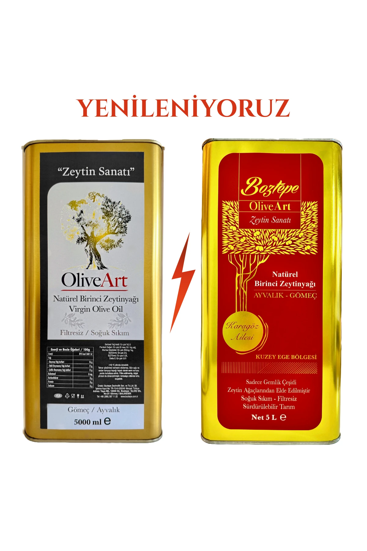 5 LT Natürel Birinci Zeytinyağı (2025/26) – Soğuk Sıkım, Filtresiz OliveArt