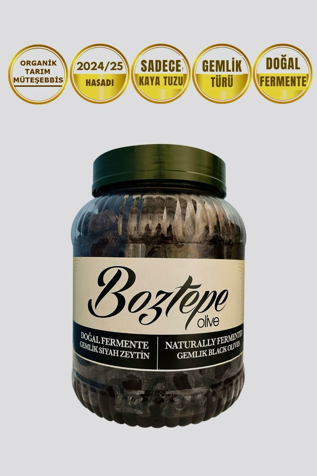 Gemlik Siyah Sele Zeytin Doğal Fermente 2000 cc