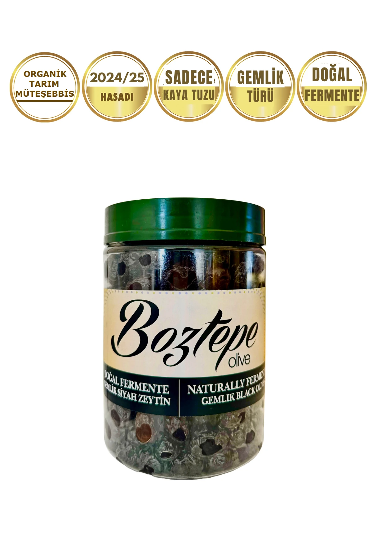Gemlik Siyah Sele Zeytin Doğal Fermente 1000 cc