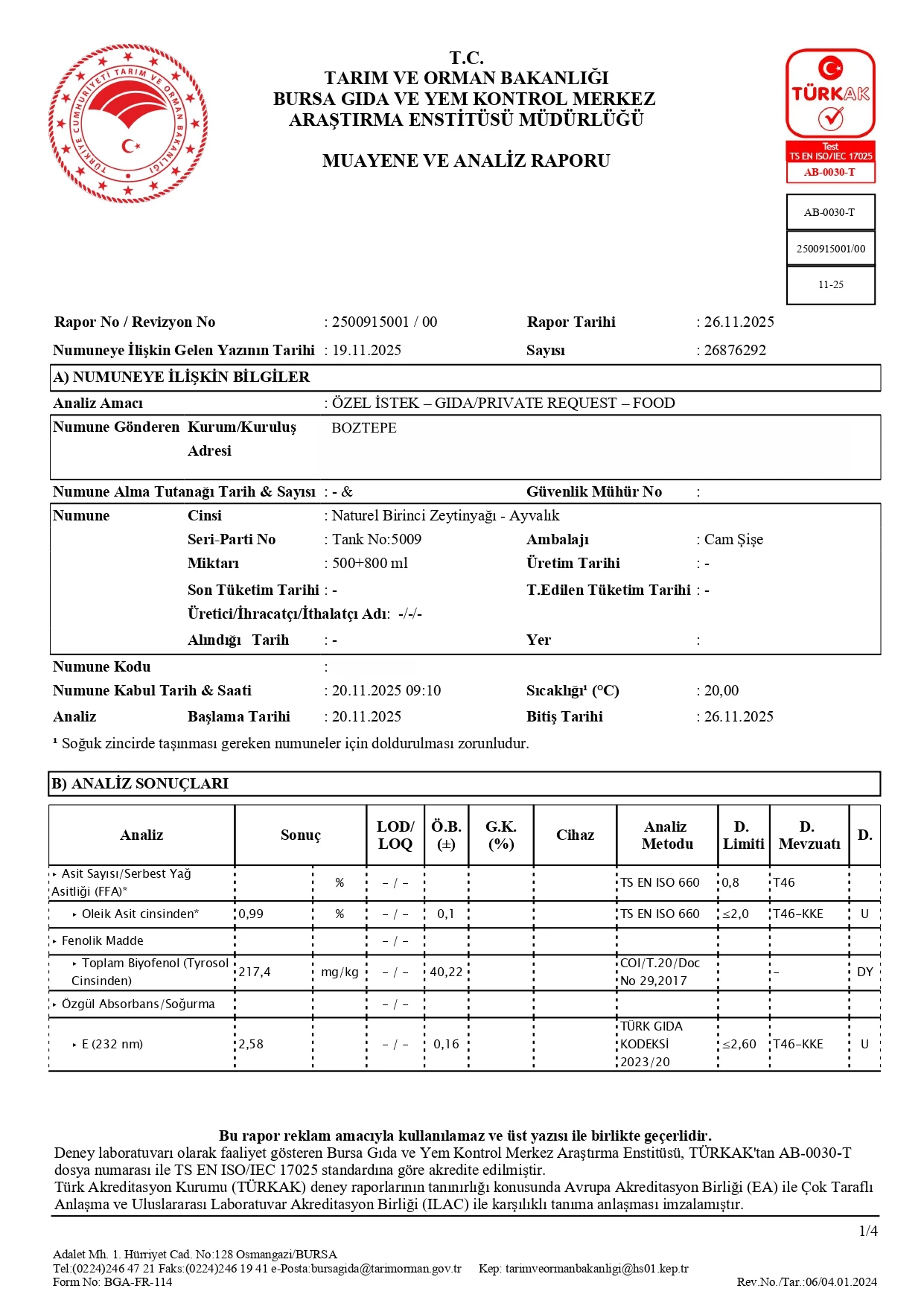 5 LT Natürel Birinci Zeytinyağı (2025/26) – Soğuk Sıkım, Filtresiz OliveArt