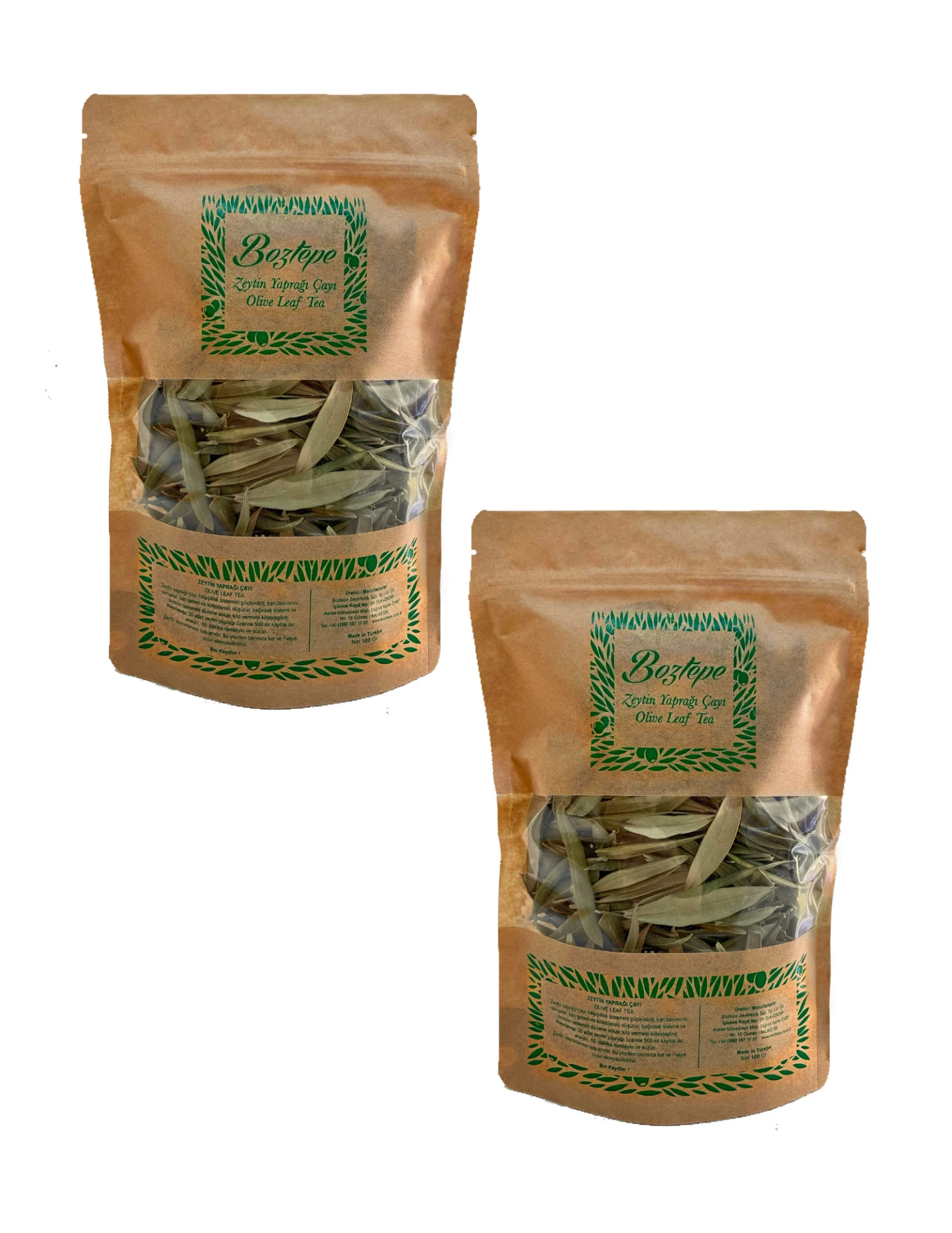 Boztepe Zeytin Yaprağı Çayı 100 g+ 100 g  (2 Adet)