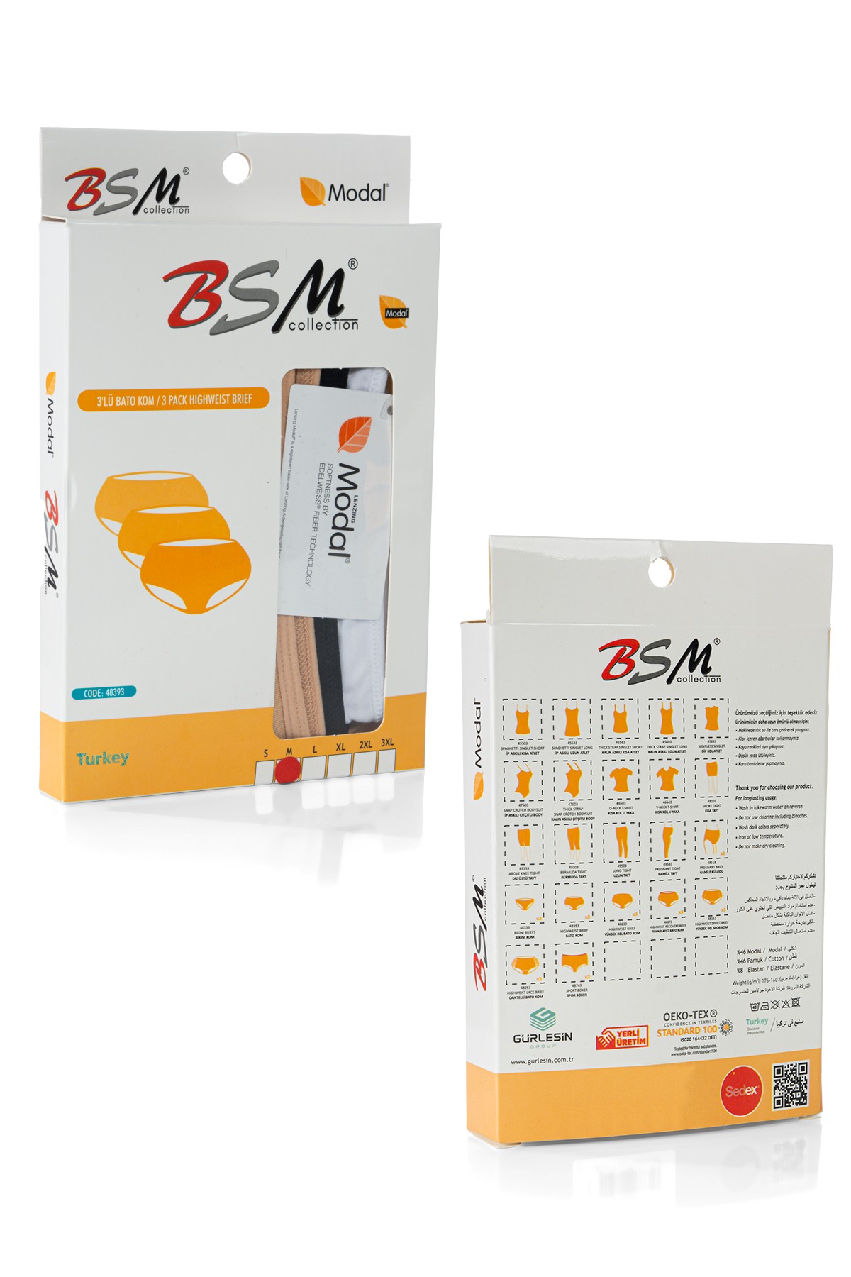 BSM 48393 KADIN MODAL BATO 3LÜ KOMSLİP