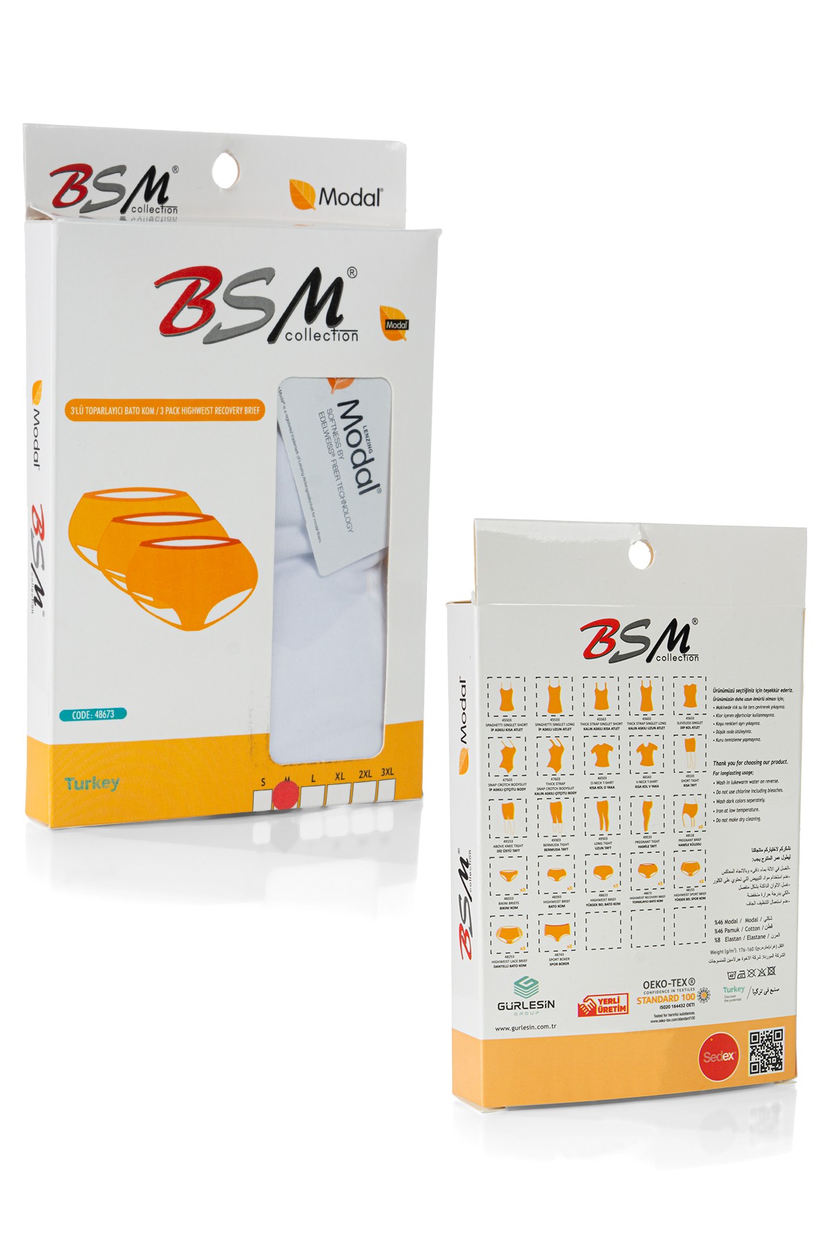 BSM KADIN MODAL TOPARLAYICI YÜKSEKBEL KOM 3LÜ