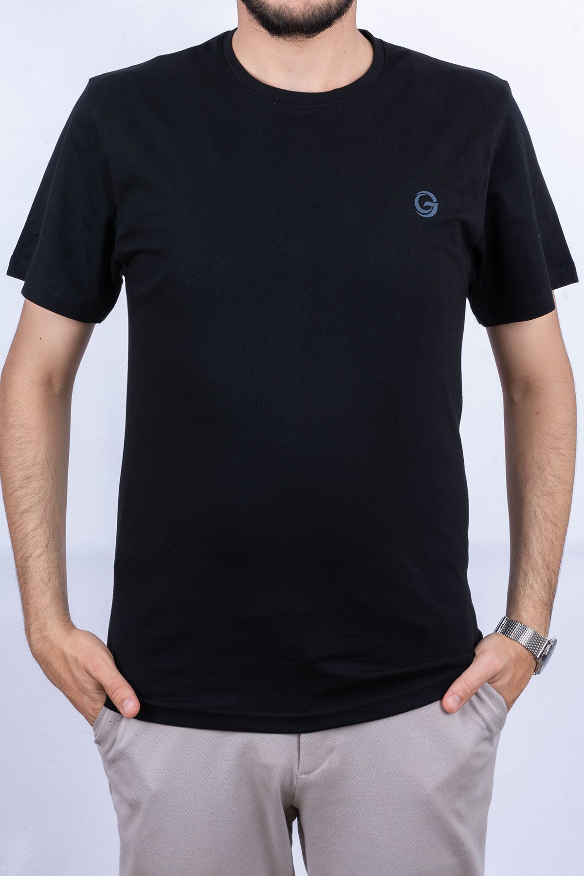 BSM 002401 ERKEK S YAKA PENYE T-SHİRT
