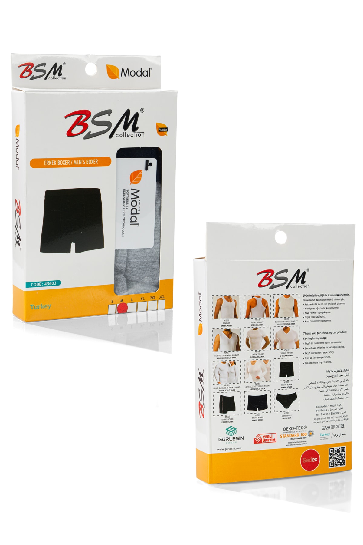 BSM 043603 MODAL ERKEK DIŞTAN LASTİK BOXER