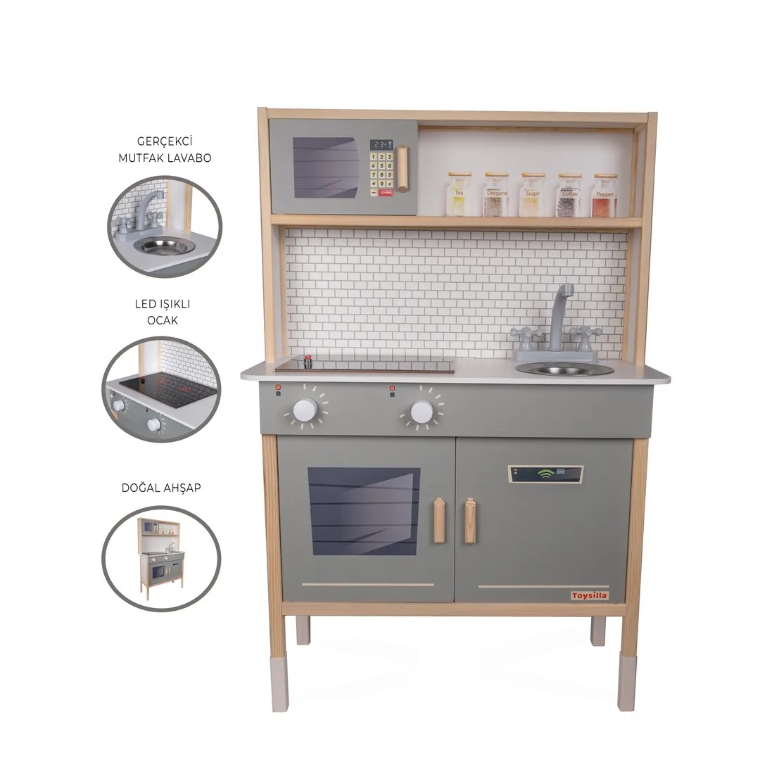 Toysilla Ahşap Çocuk Oyun Mutfağı Yeşil T1028