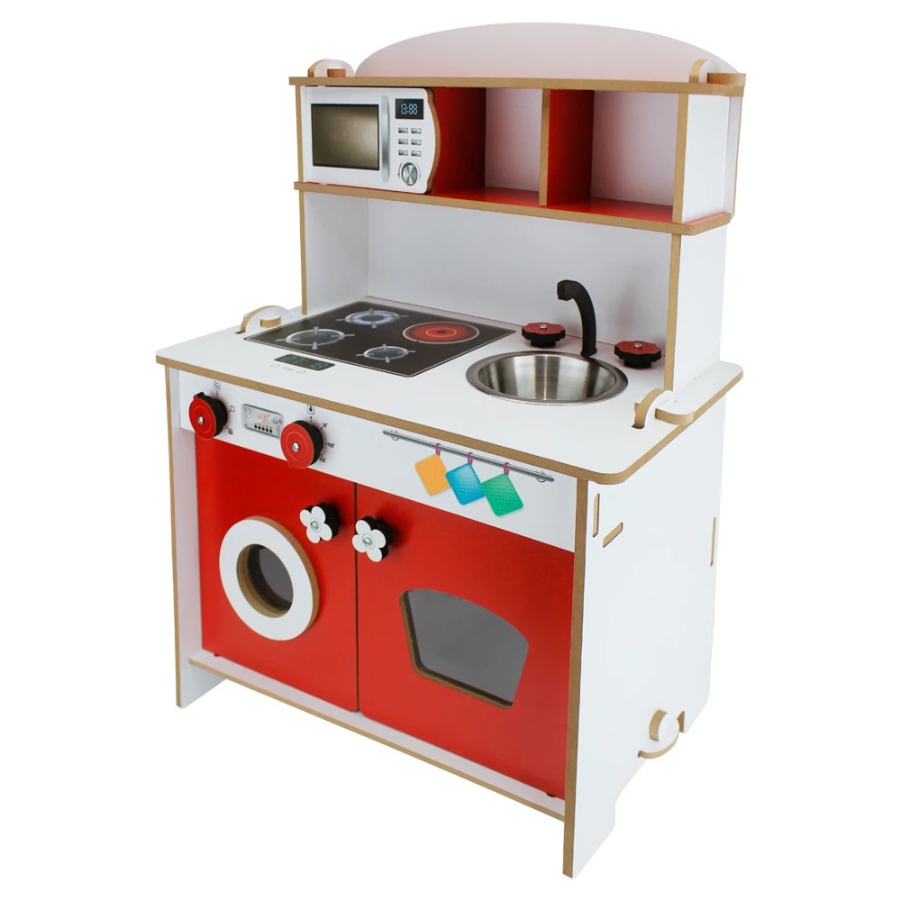 Ahşap Çocuk Oyun Mutfağı Kırımızı - T1003