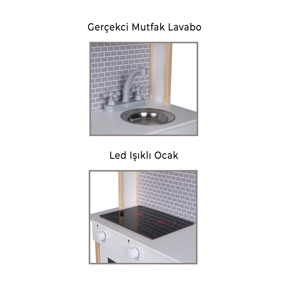  Eğitici Çocuk Oyun Mutfağı - Yeşil T1040