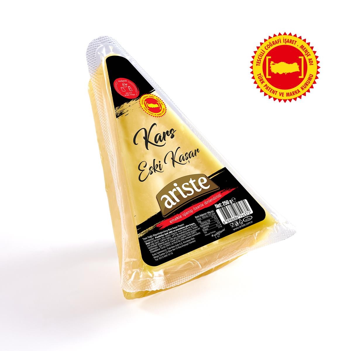 Ariste Tam Yağlı Kars Eski Kaşar Peyniri 250 gr – Olgunlaştırılmış