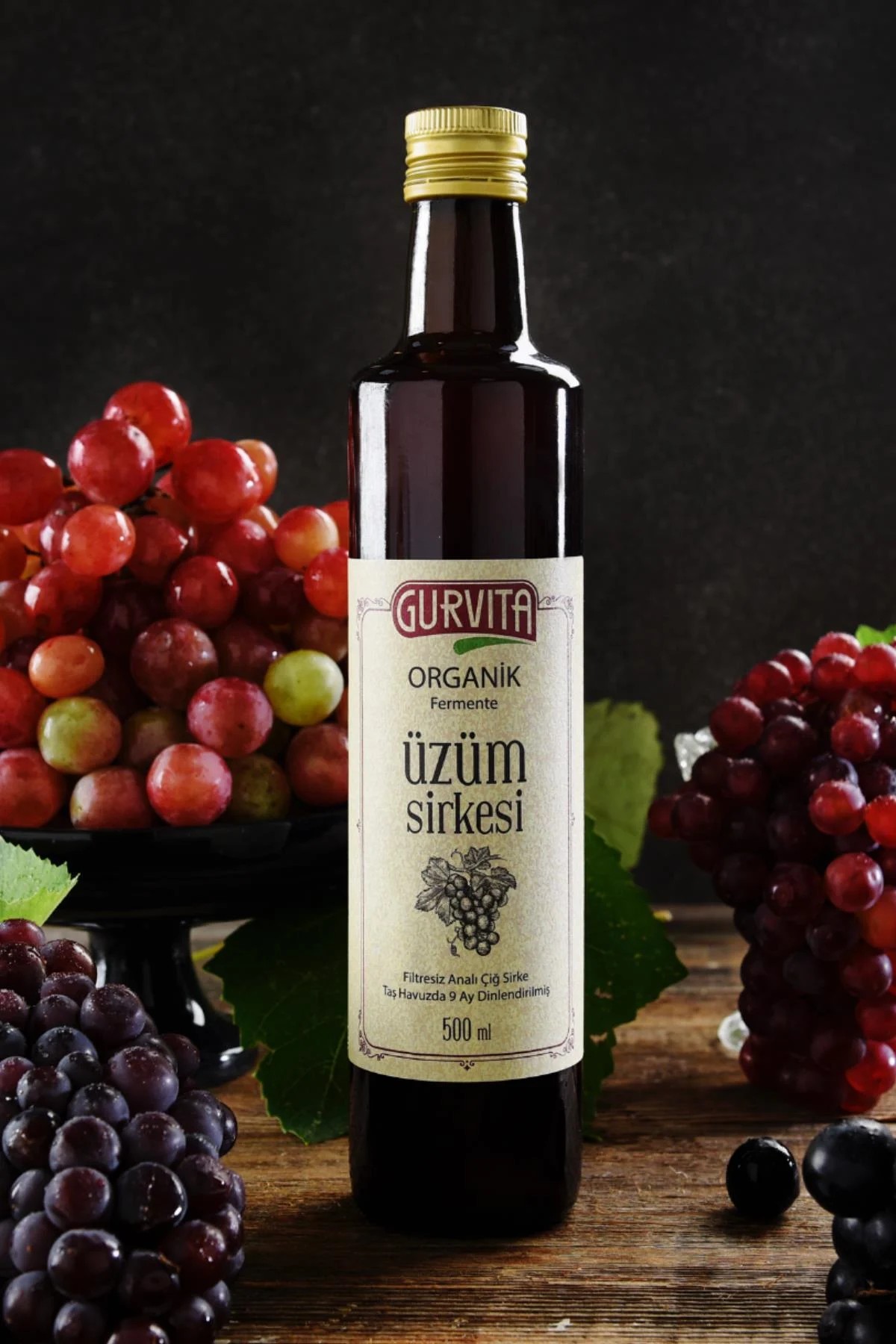 Gurvita Organik Üzüm Sirkesi 500 ml