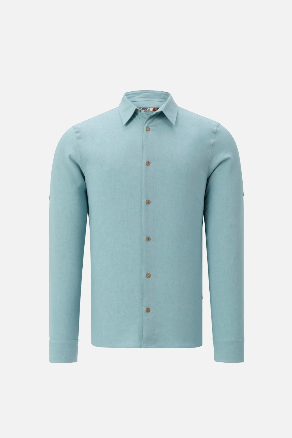 REGULAR FIT LINEN SHIRT LIGHT BLUE