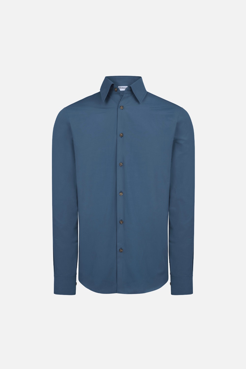 RELAXED FIT COTON MEN SHIRT BLUE