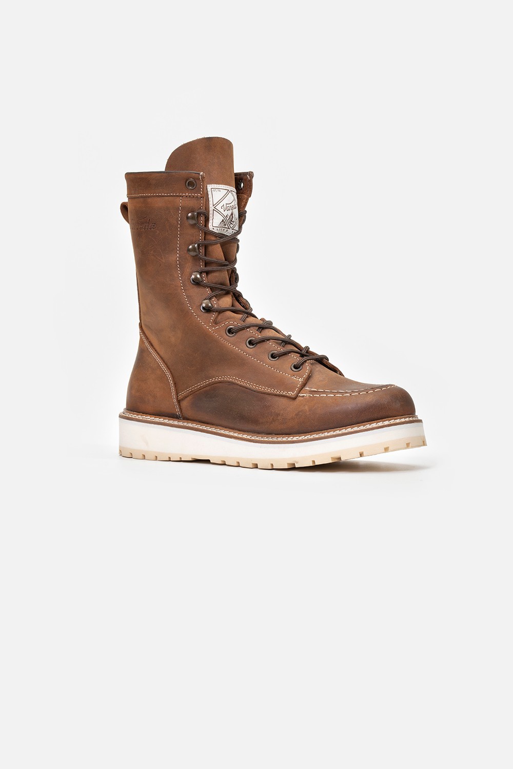 LIFESTYLE 1185 LONG CRAZY TAN LEATHER BOOT