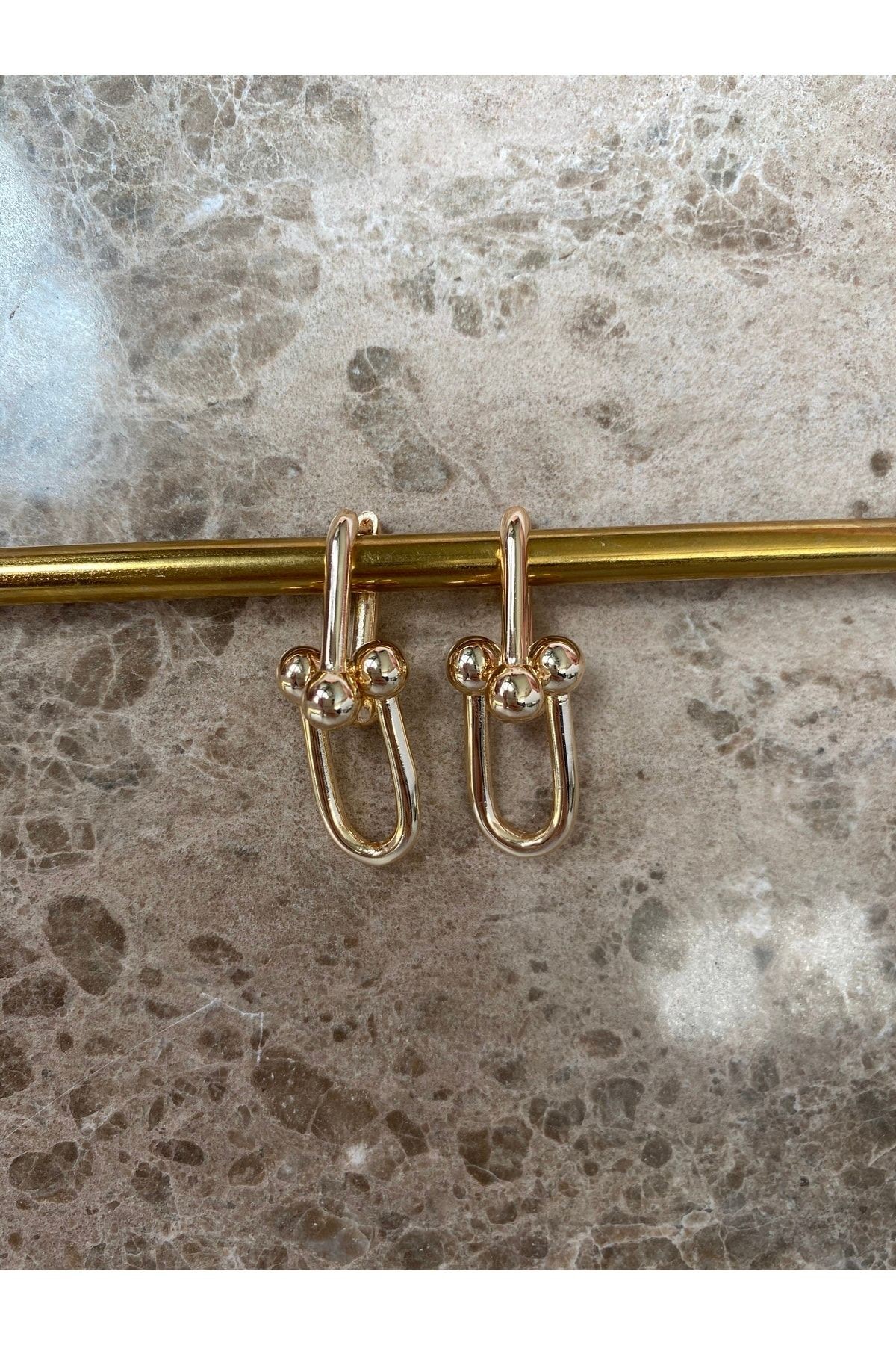 Tifan Muadil Model Midi Boy Gold Küpe