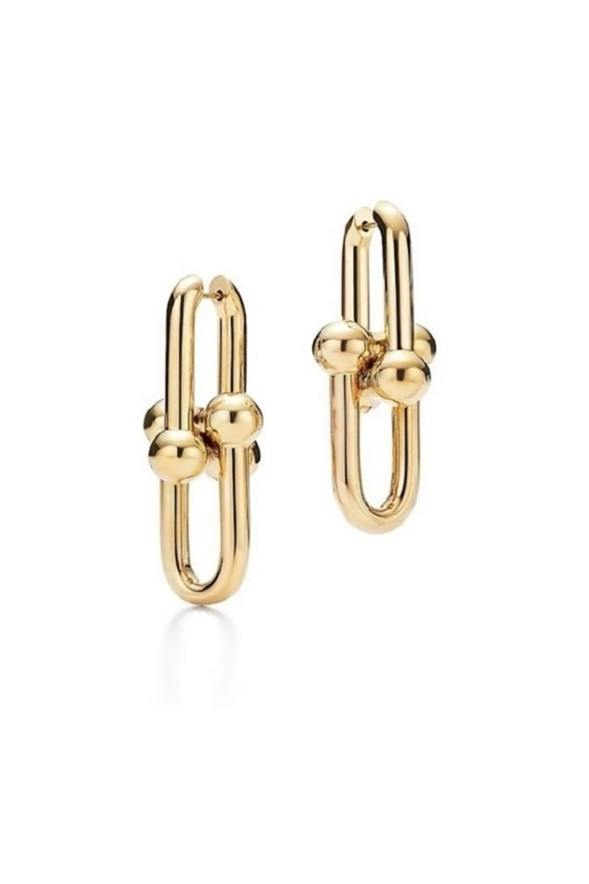 Tifan Muadil Model Midi Boy Gold Küpe