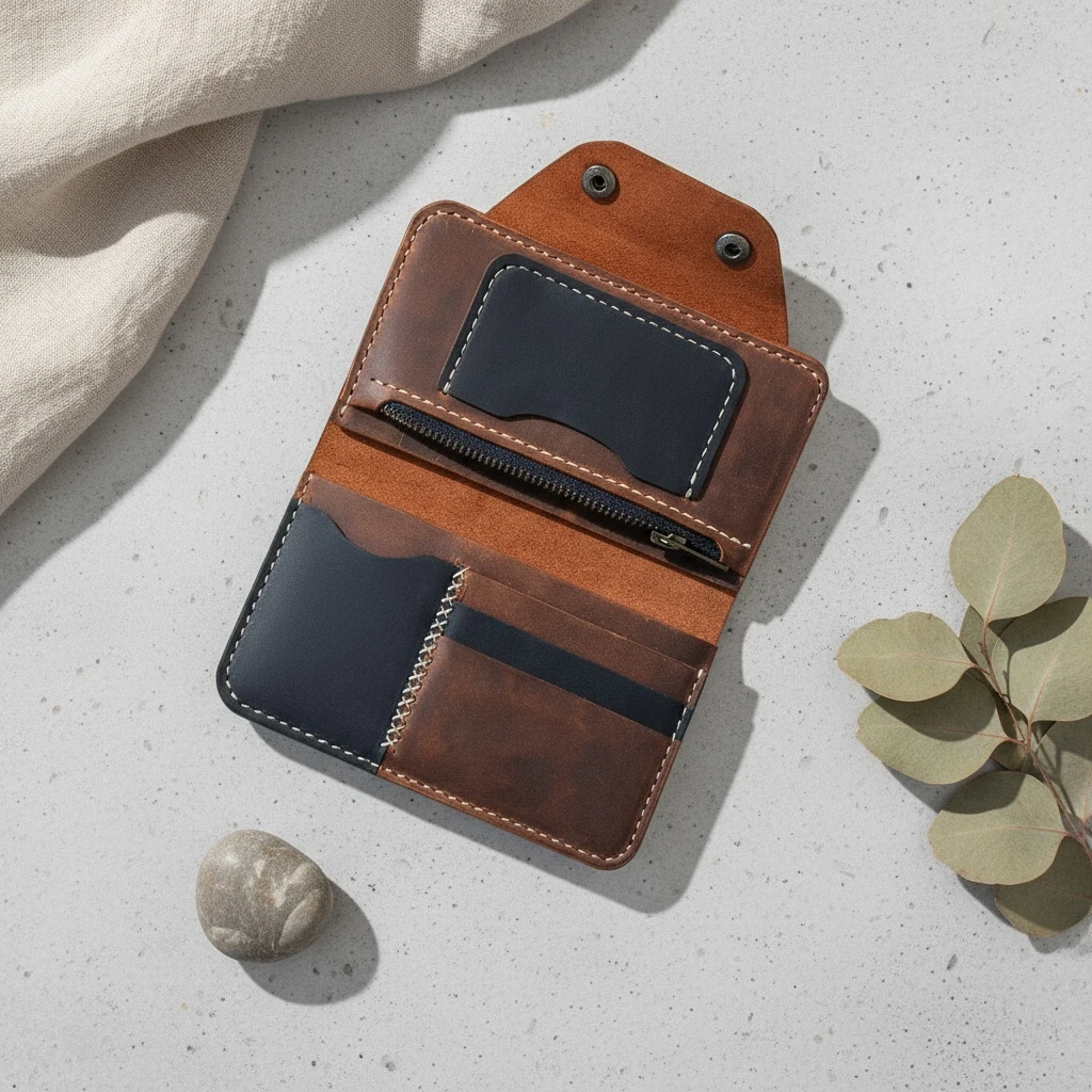 ALİNDA - Deri Orta Boy Dikey Cüzdan main variant image