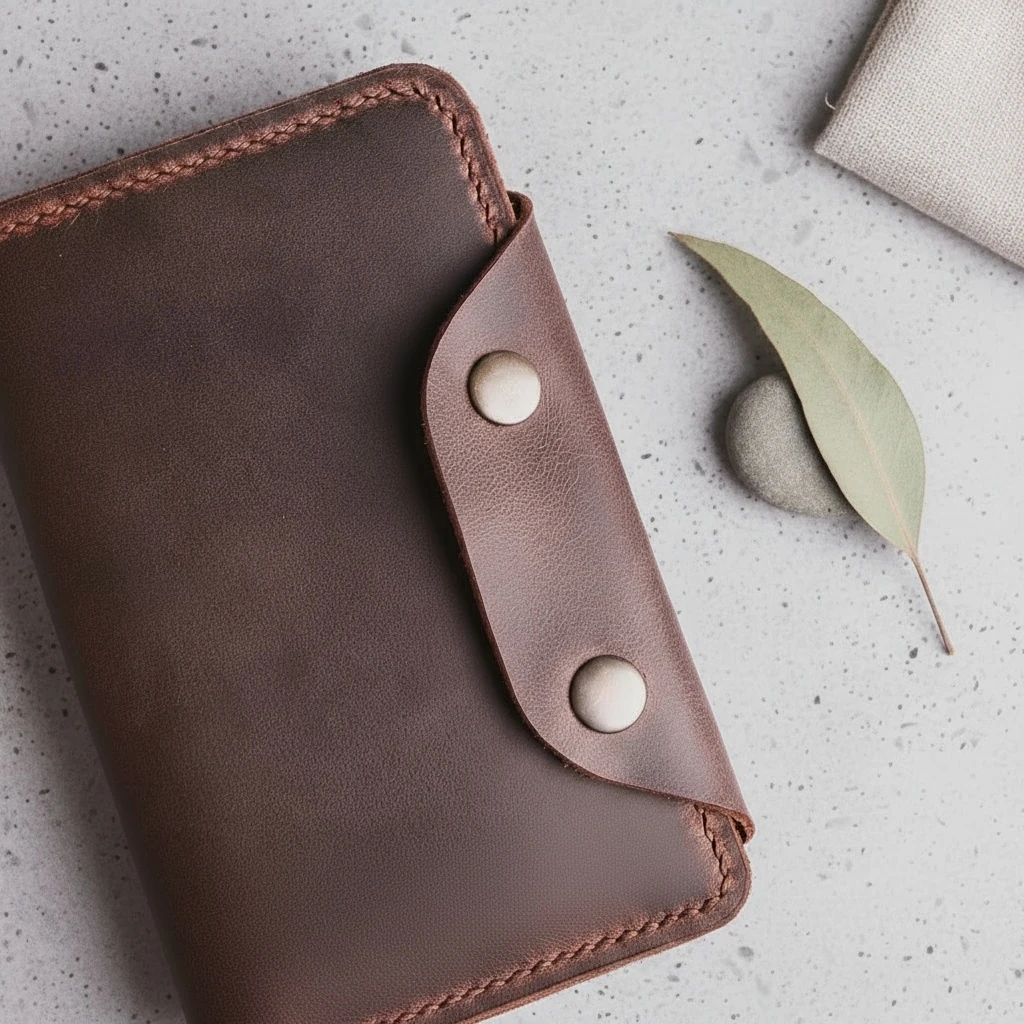 ALİNDA - Deri Orta Boy Dikey Cüzdan