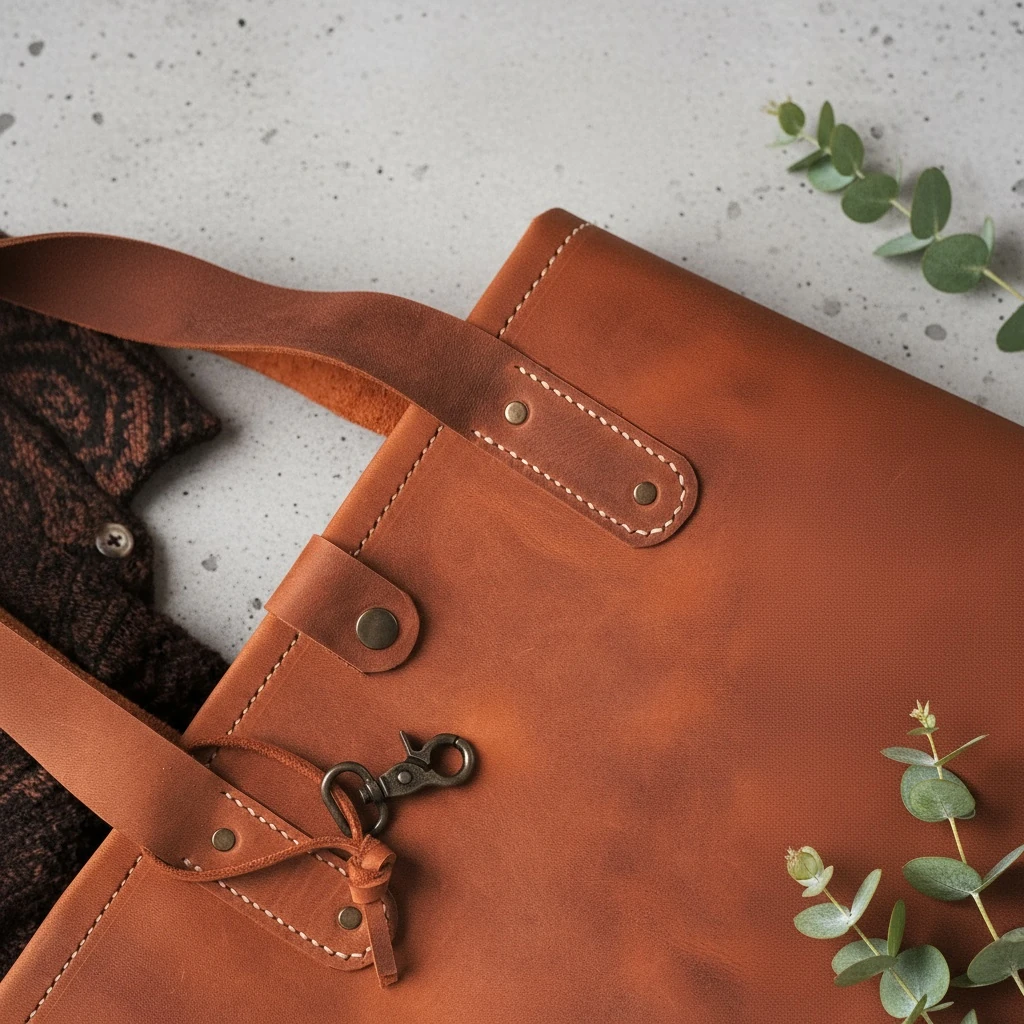 TEOS - Deri Klasik Tote Çanta