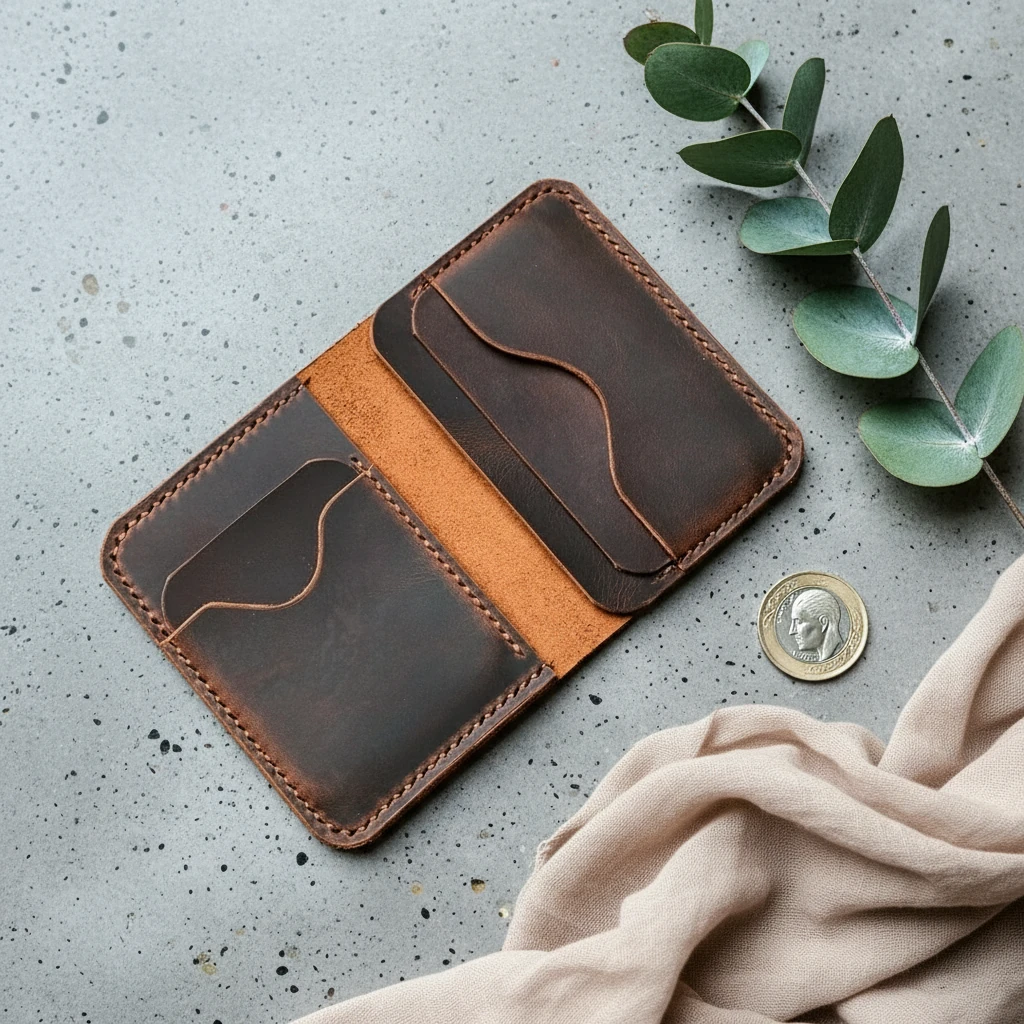 KNİDOS - Deri Dikey Kartlık