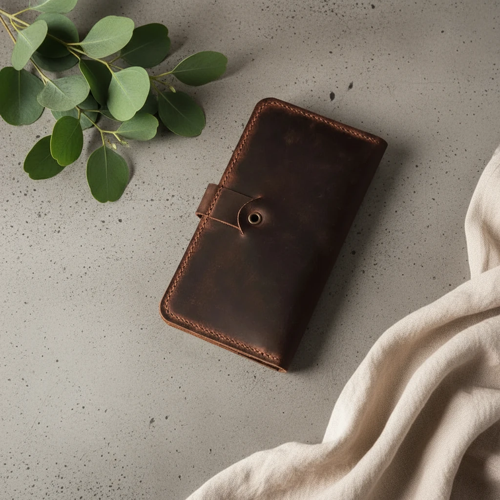 OLİMPOS - Deri Dikey Organizer Cüzdan