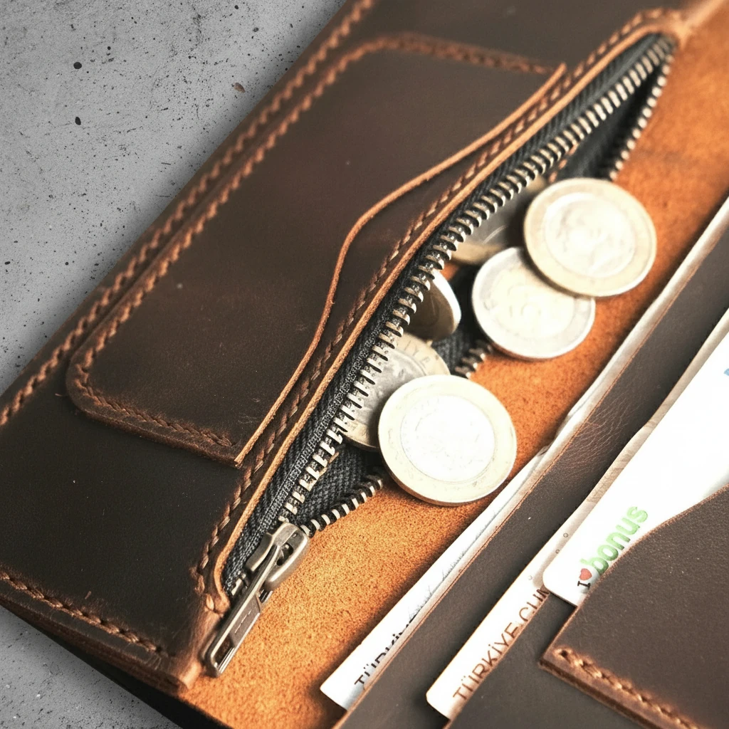 ANADOLU - Deri Dikey Organizer Cüzdan