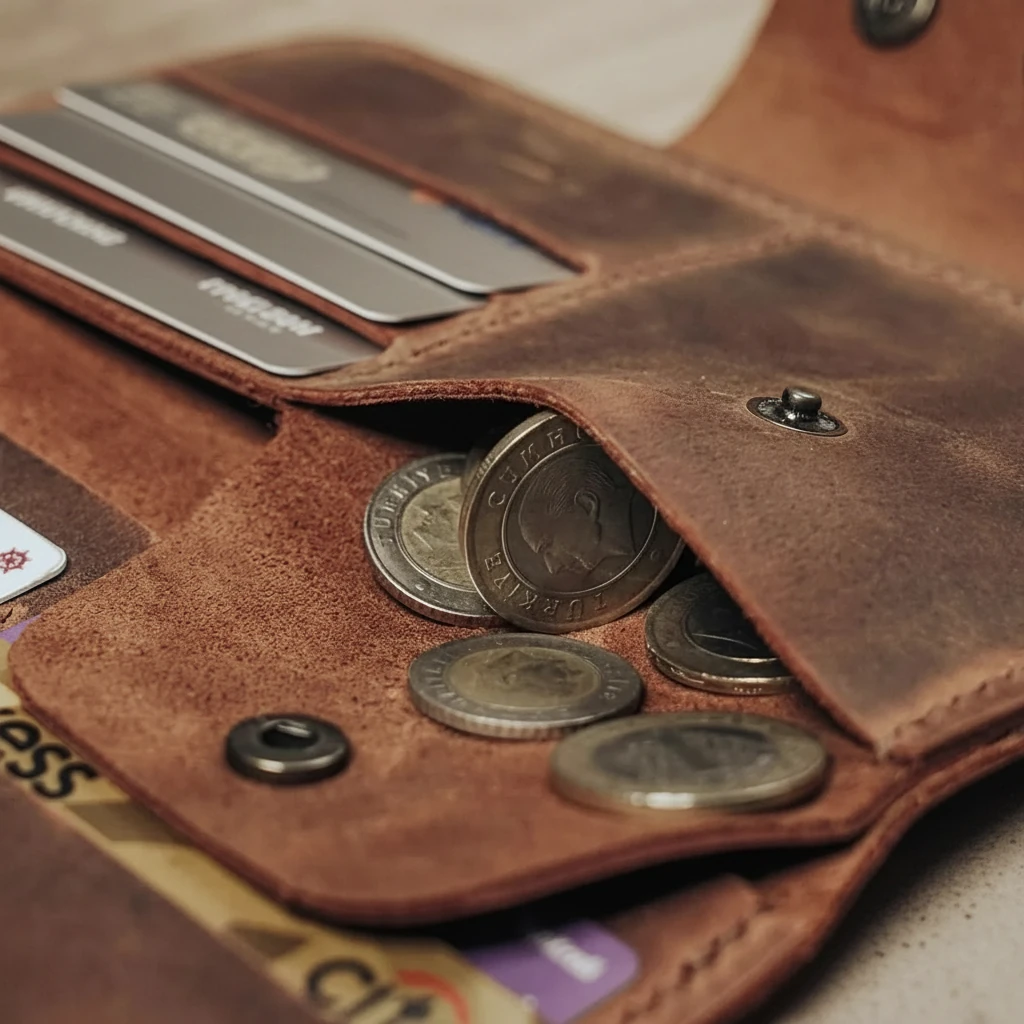 EFES - Deri Dikey Organizer Cüzdan