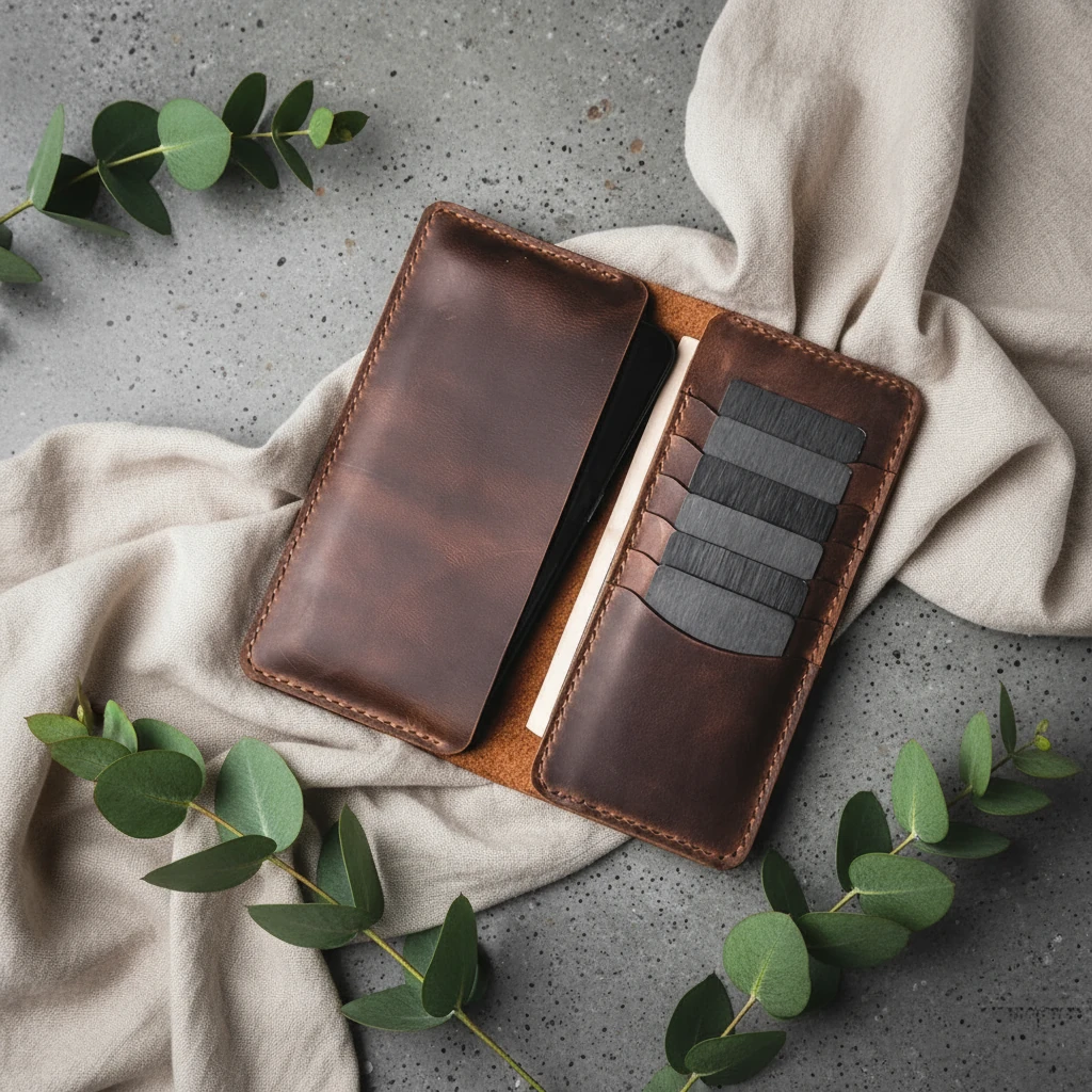 ZEUGMA - Deri Dikey Cüzdan main variant image