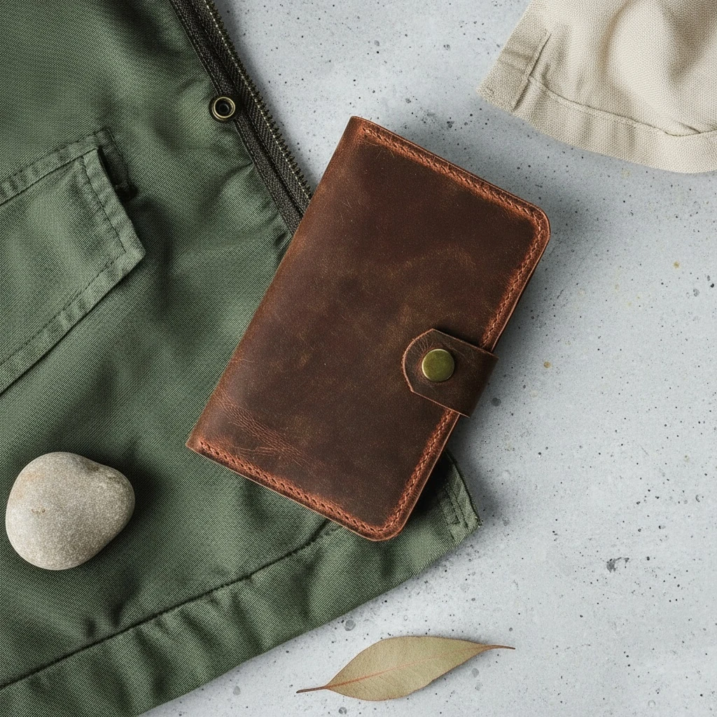 APAMEİA - Deri Orta Boy Dikey Cüzdan