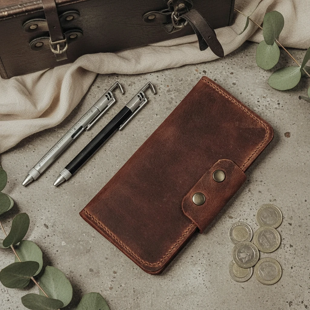 EFES - Deri Dikey Organizer Cüzdan