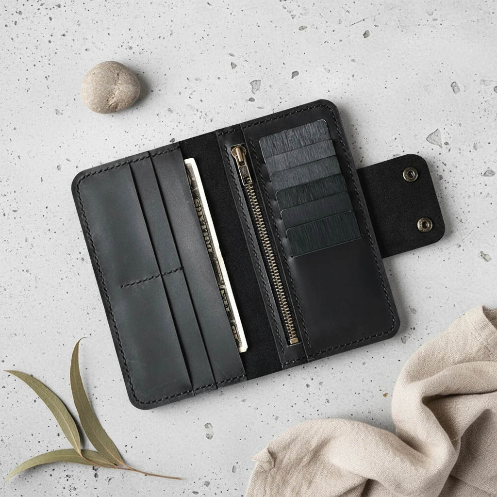 METROPOLİS - Deri Dikey Cüzdan