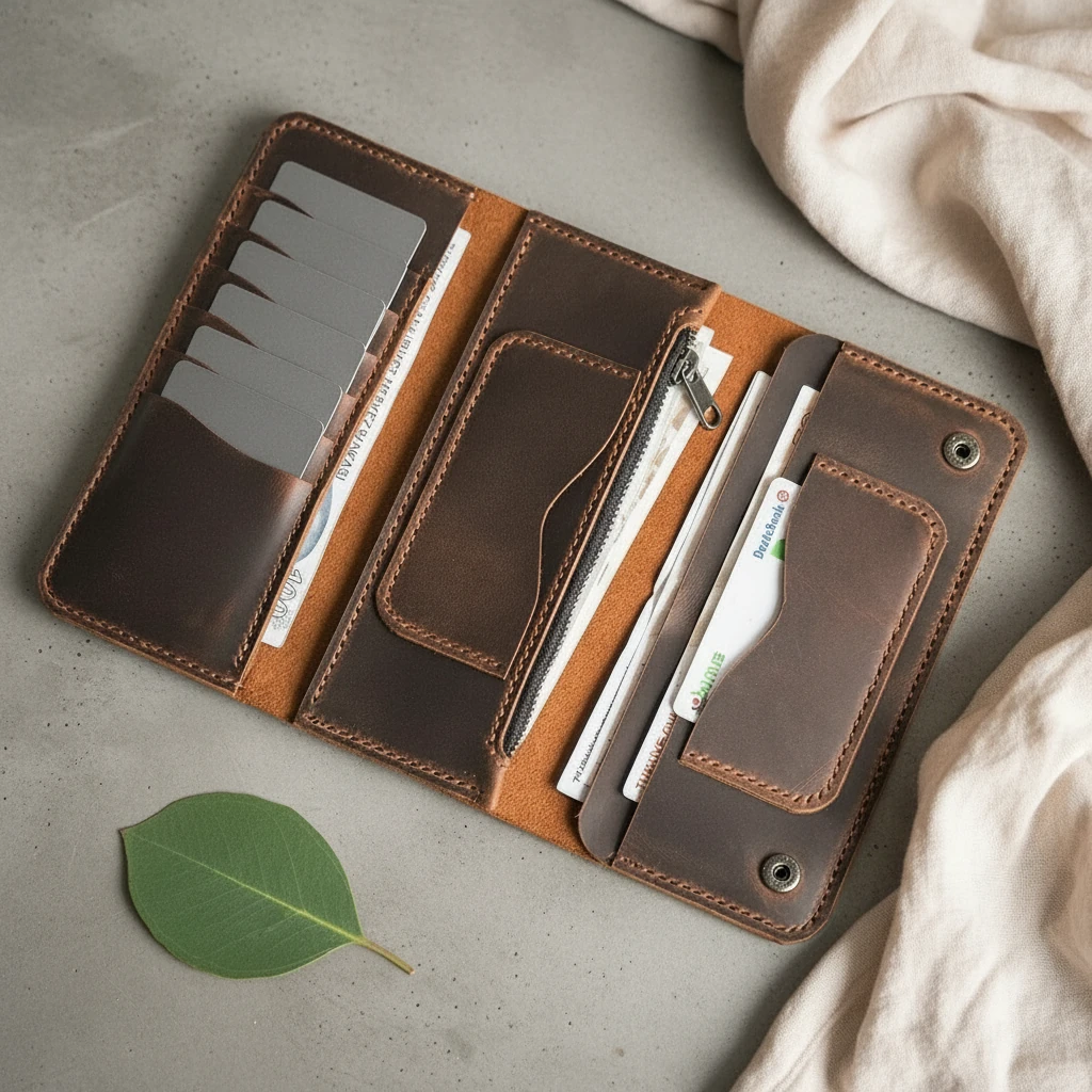 ANADOLU - Deri Dikey Organizer Cüzdan main variant image