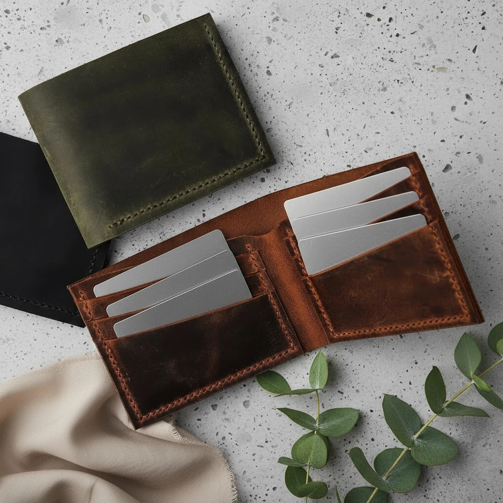 TLOS - Deri Klasik Bifold Cüzdan (İnce)