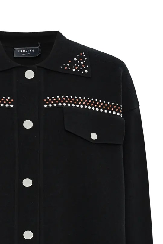 EXQUISE HIRKA 4125002 YAKA VE CEP TAŞ DETAYLI REGULAR CEKET