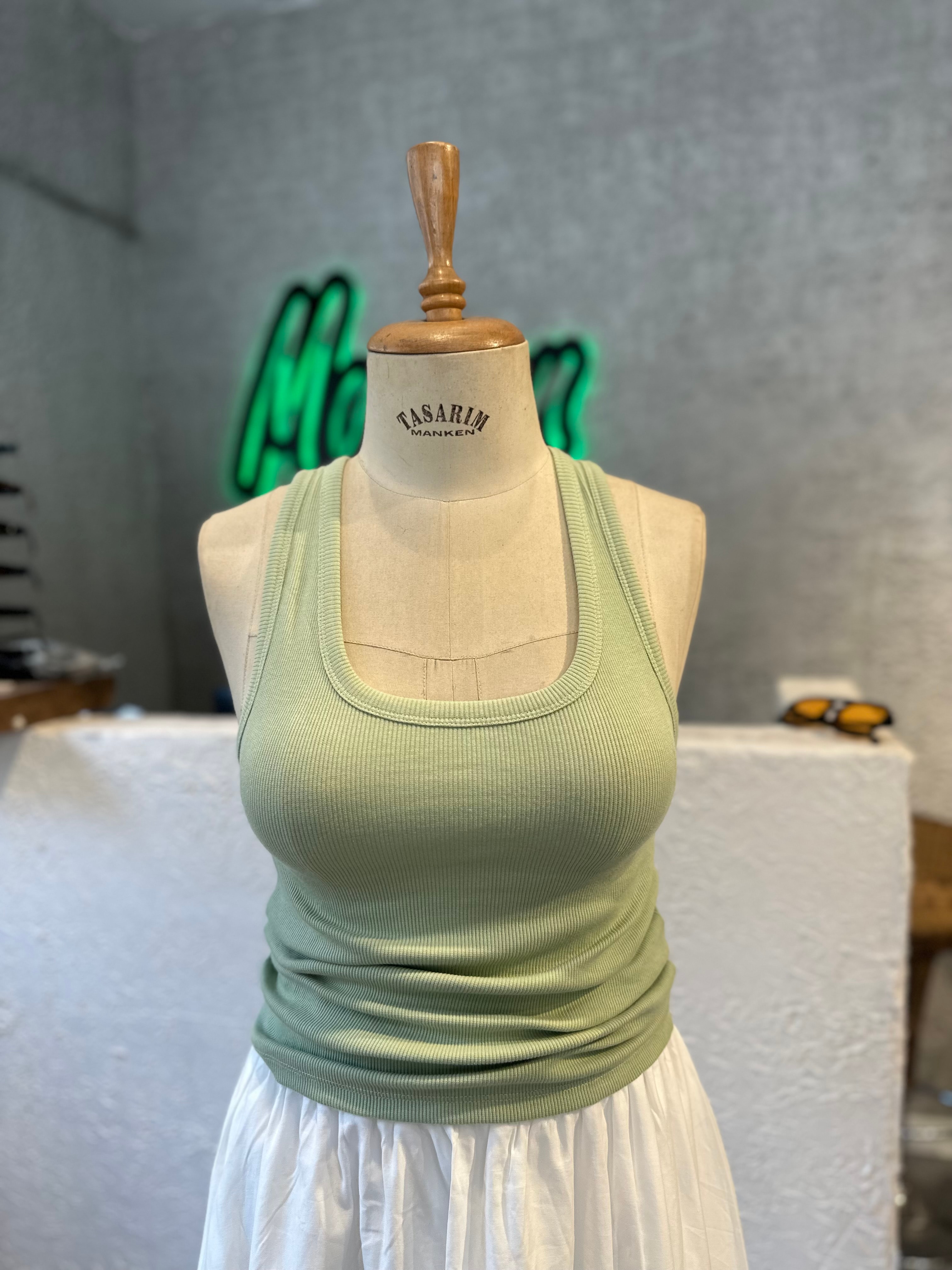 Yeşil U Yaka Body