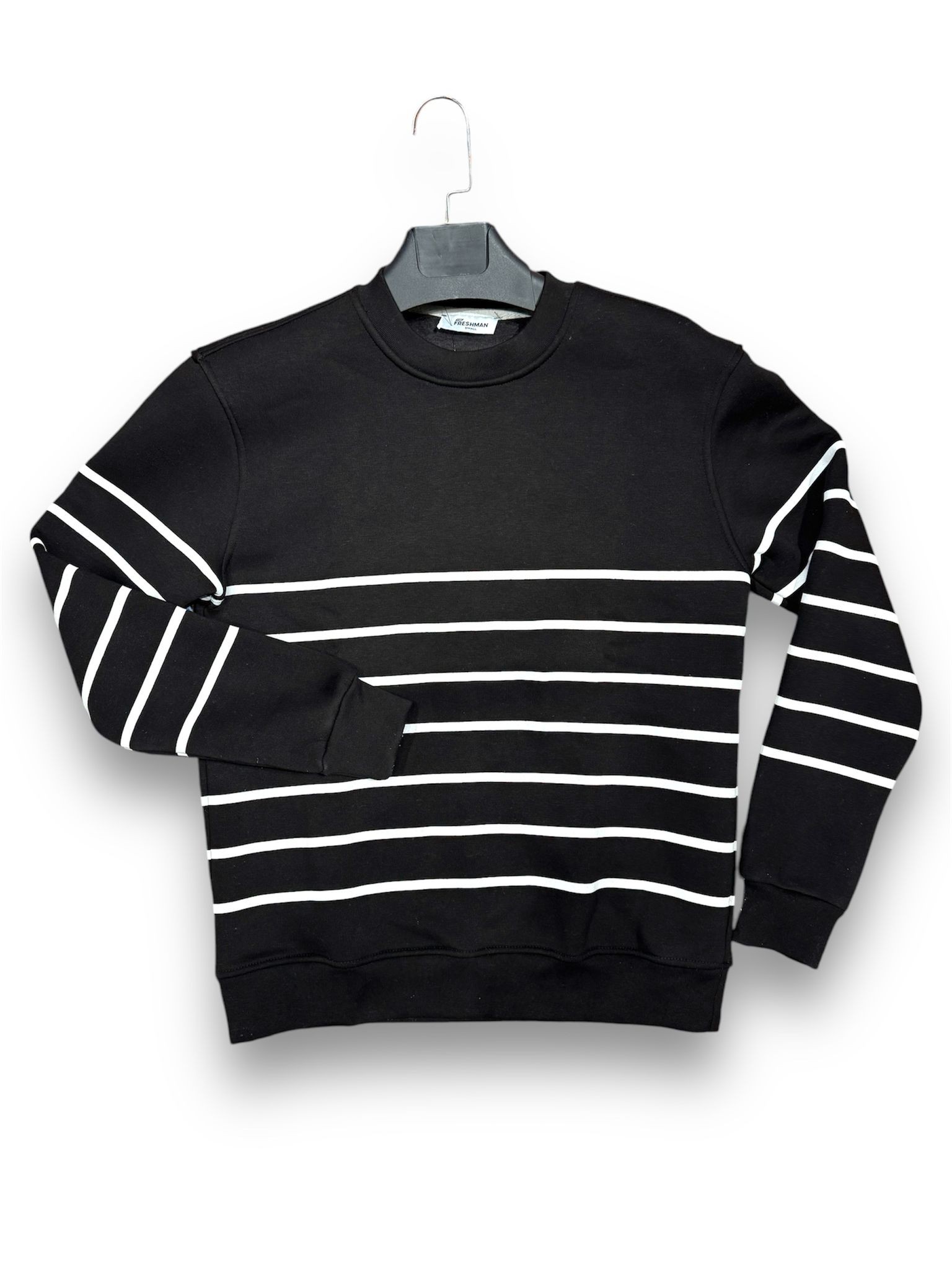 Oversize Çizgili Sweatshirt