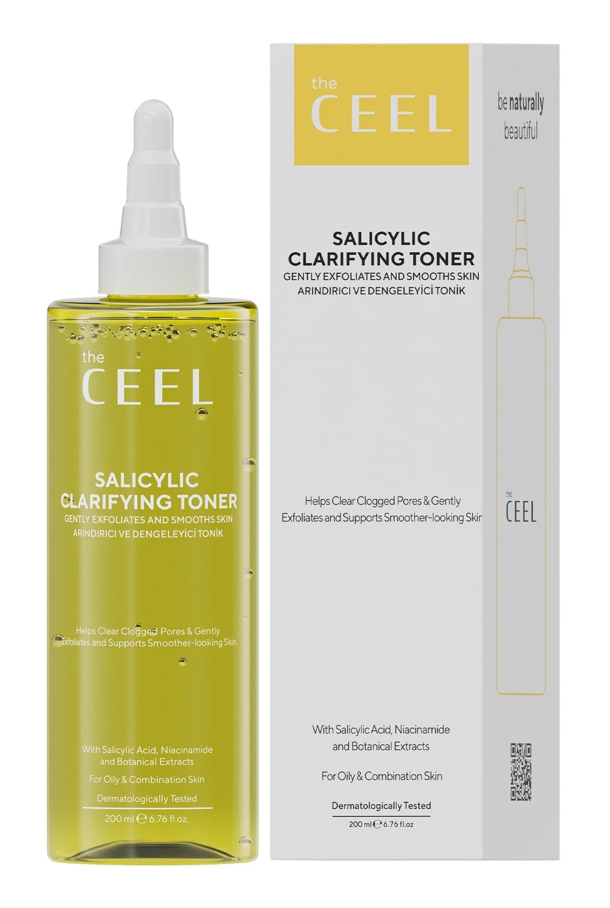Yağlı ve Akneye Eğilimli Ciltler İçin Salisilik Tonik Niacinamide, Sitrik Asit, Zinc Pca Özlü 200 ML