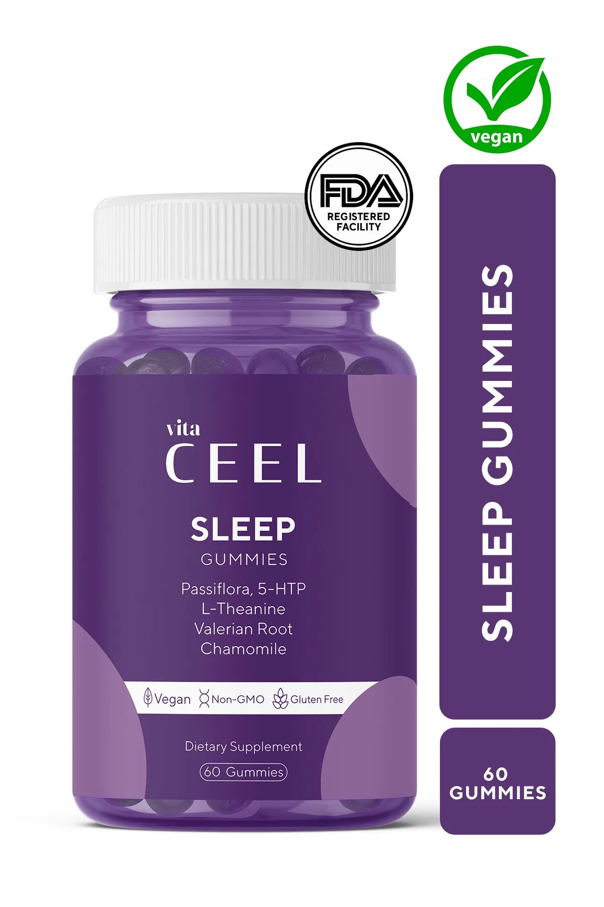 Vita Ceel Sleep Gummies - Vitamine gummies voor goede nachtrust - 60 gummies (240gr)