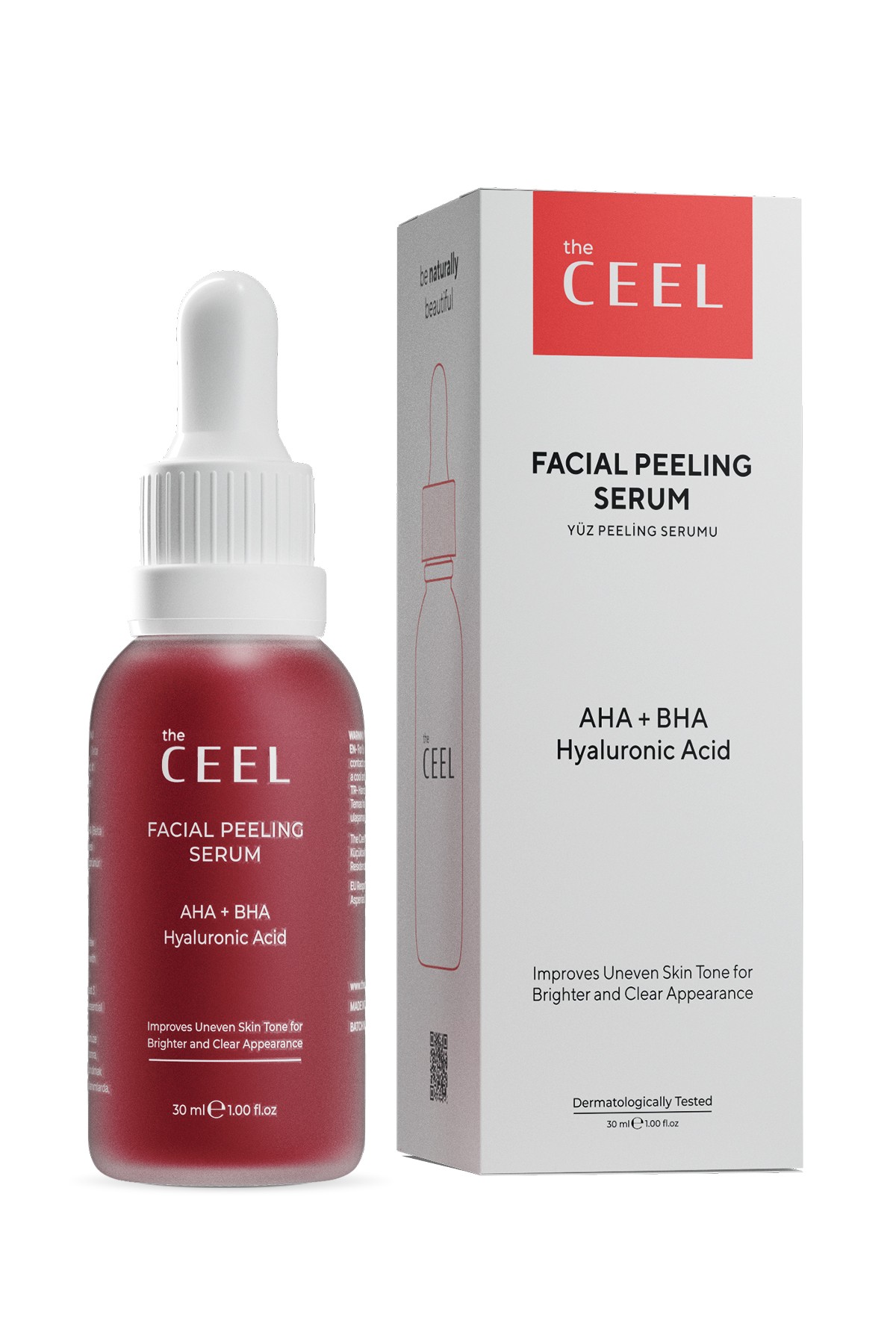  AHA+BHA Cilt Tonu Eşitleyici & Yenileyici Kırmızı Peeling Serum 30 ml